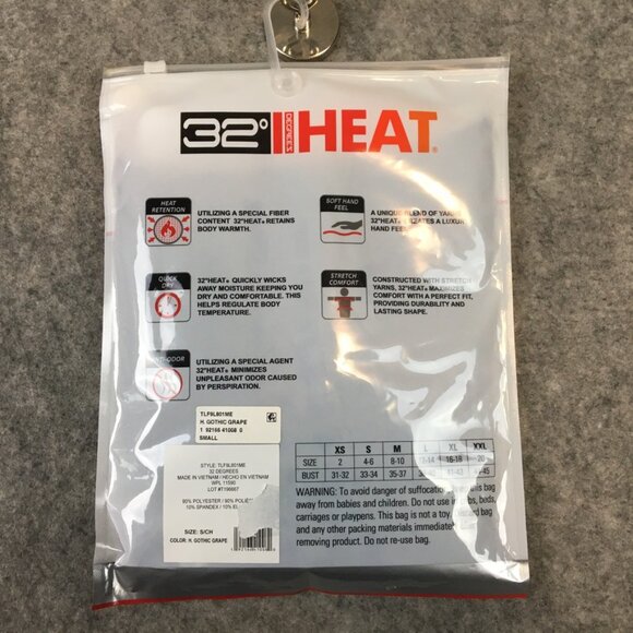 32 Degrees Top Womens S Long Sleeve Scoop Neck Base Layer Extra Warm Dark Purple - Picture 7 of 8